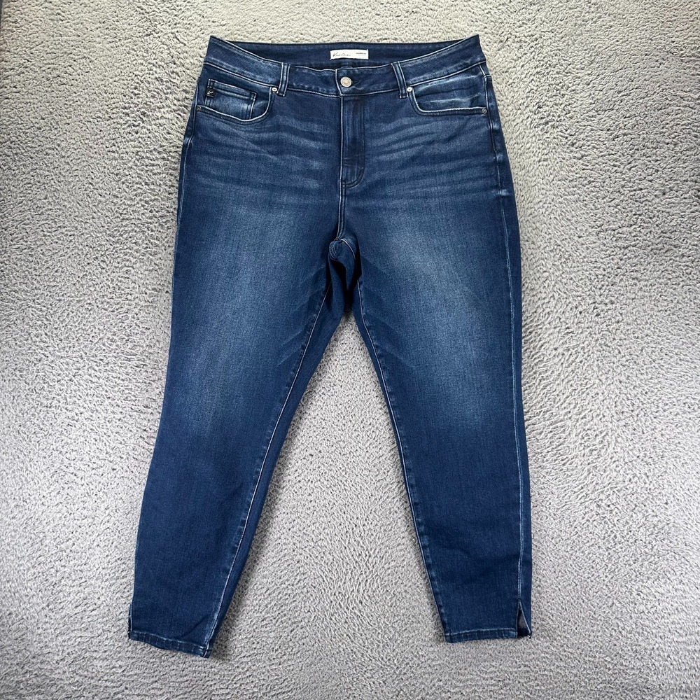 Maurices KanCan Jeans Womens 18‎ Blue Cotton Denim Skinny Workwear Stretch Faded